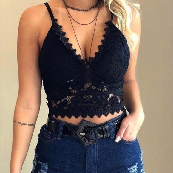 Tops - Black Lace Top L